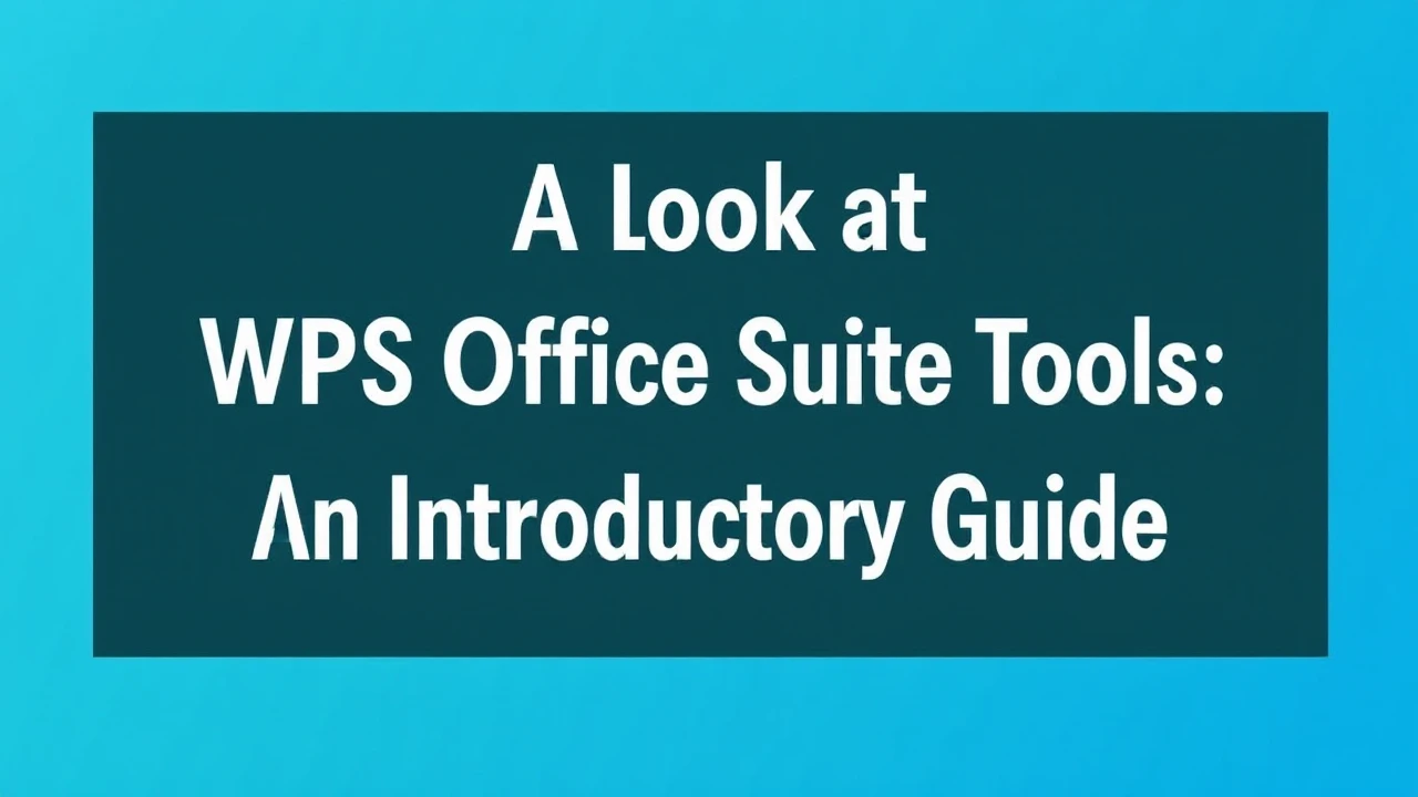 A Look at WPS Office Suite Tools: An Introductory Guide