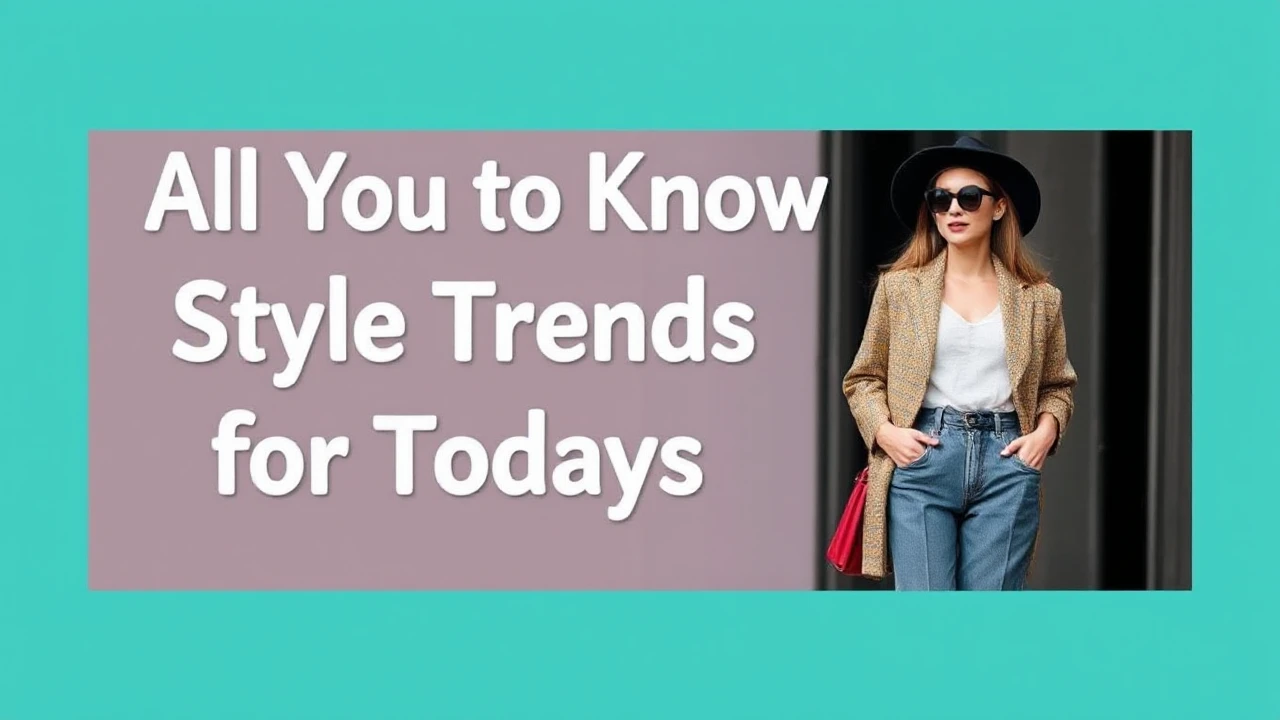 All You Need to Know to Style Trends for Today's Woman