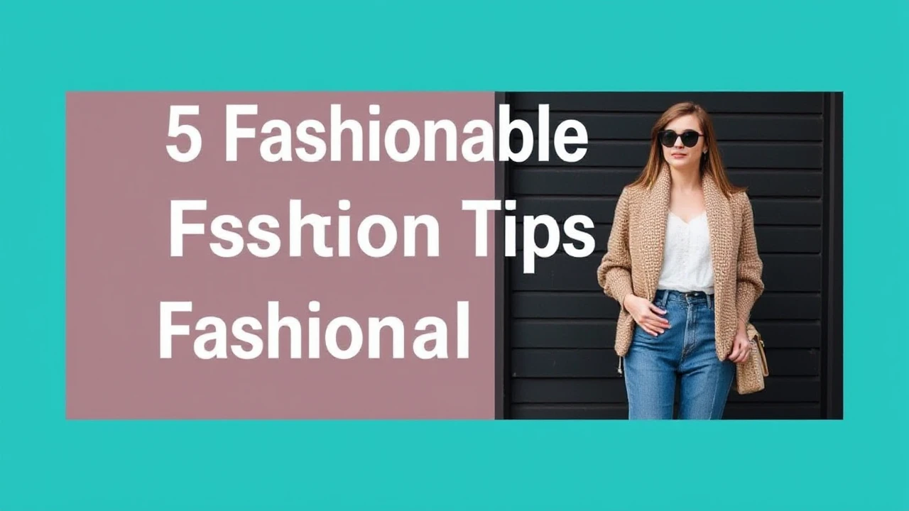 5 Fashionable Fashion Tips for a Fashionable Lifestyle