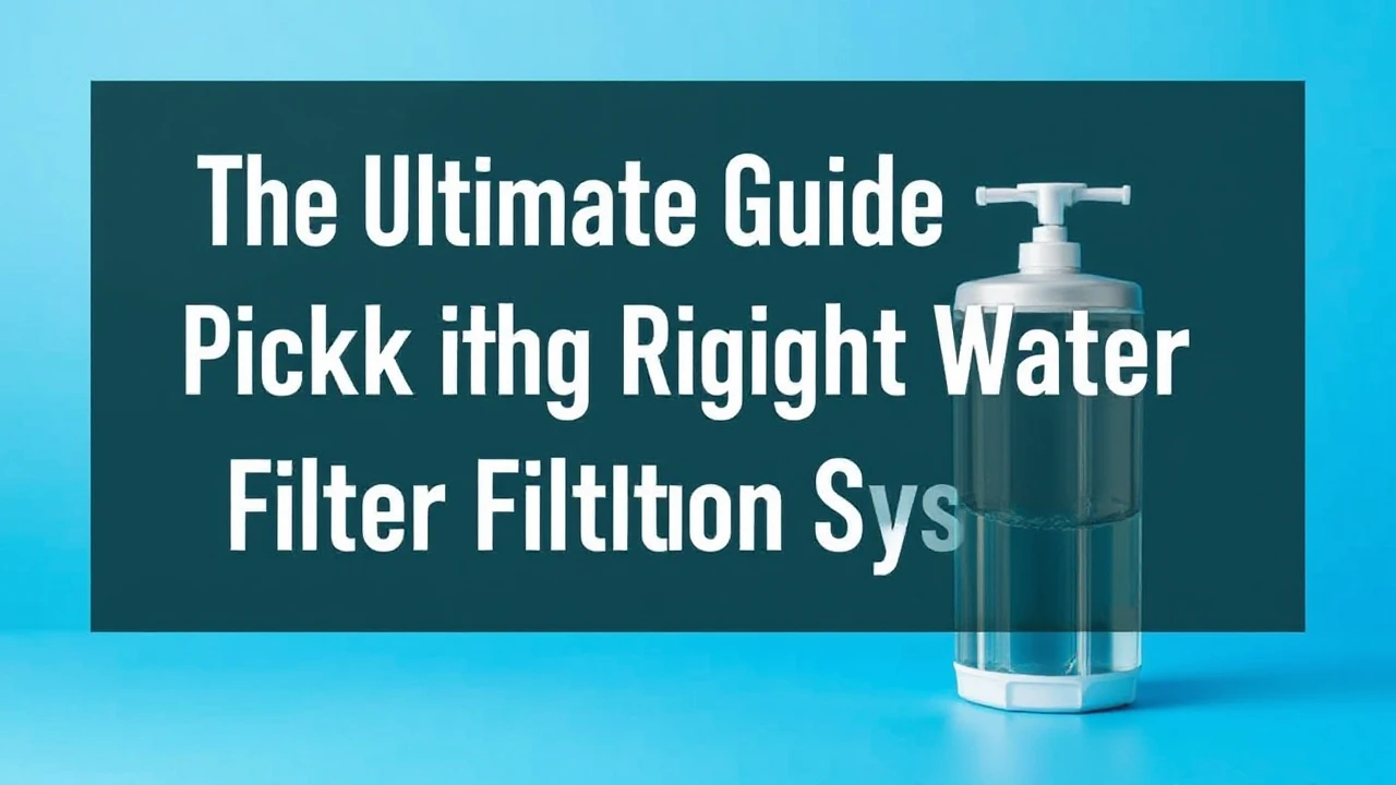 The Ultimate Guide of Picking the Right Water Filtration System