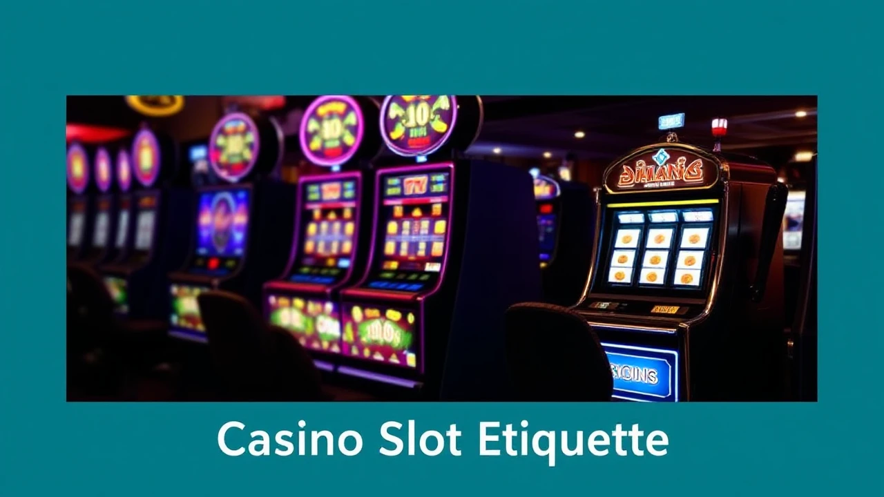 Casino Slot Etiquette: Dos and Don'ts
