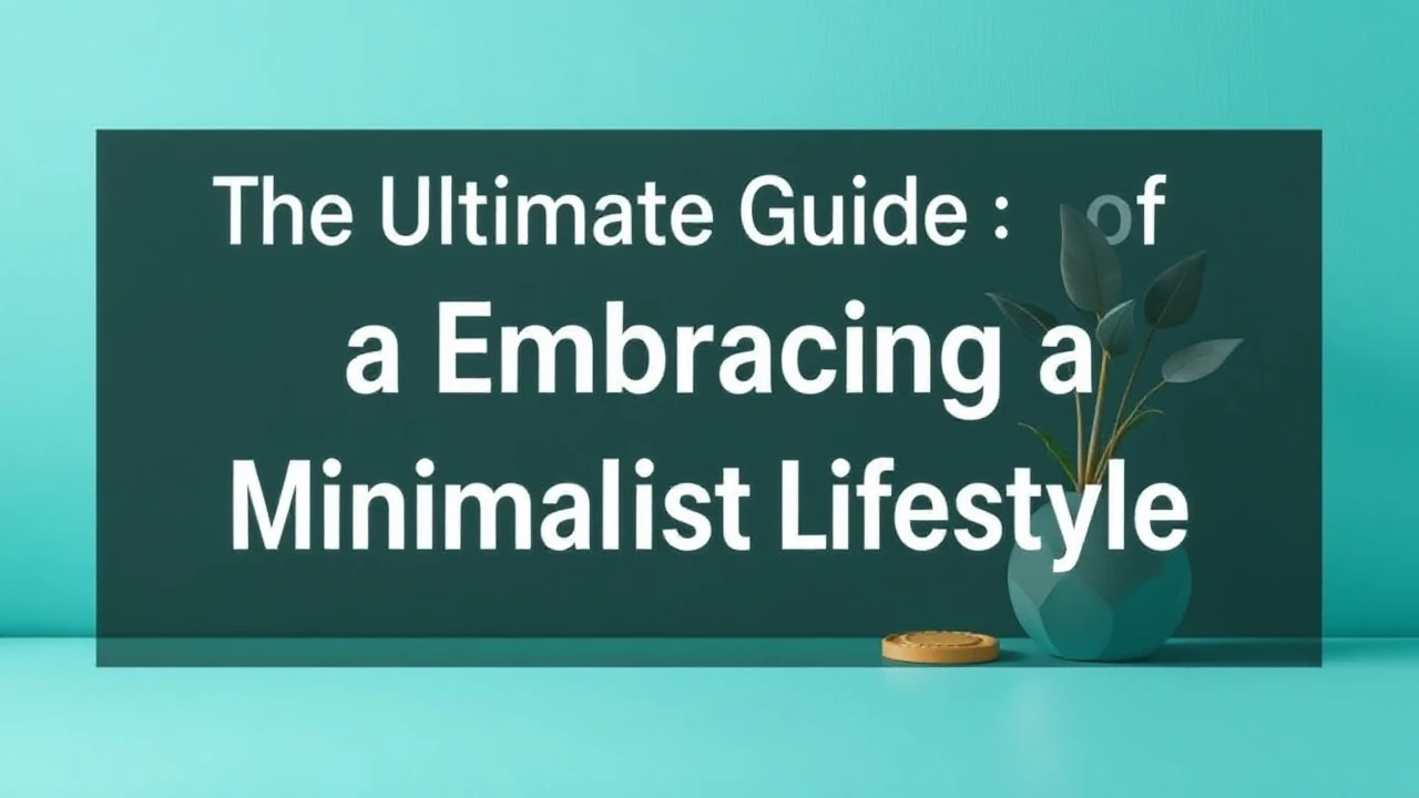 The Ultimate Guide of Embracing a Minimalist Lifestyle