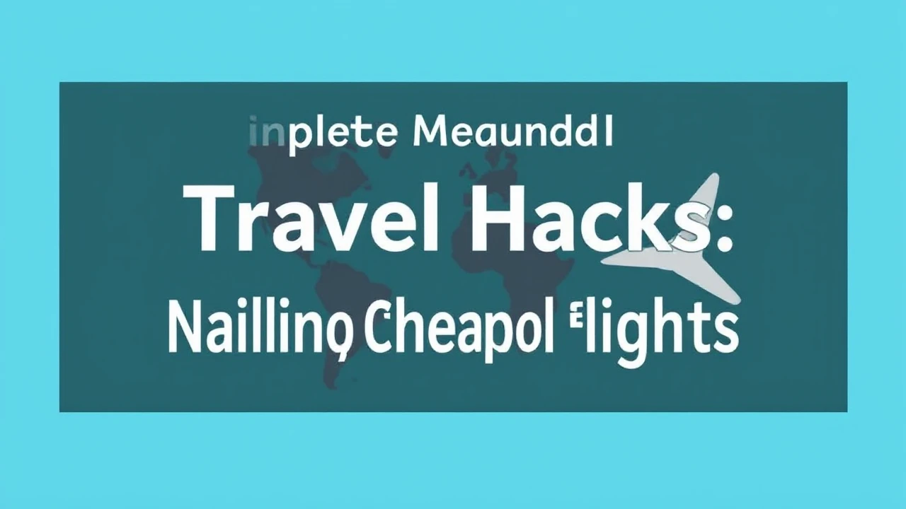 Complete Manual on Travel Hacks: Nailing Cheap Flights