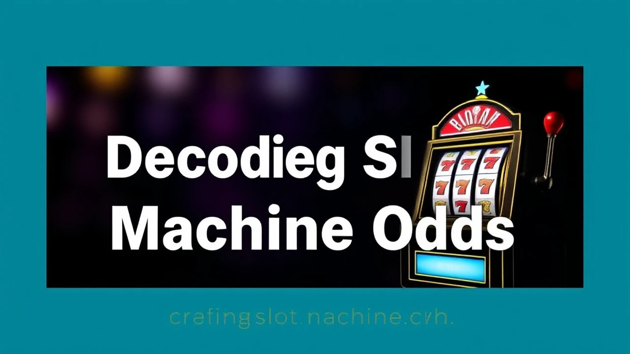 Decoding Slot Machine Odds: Understanding to Winning Chances