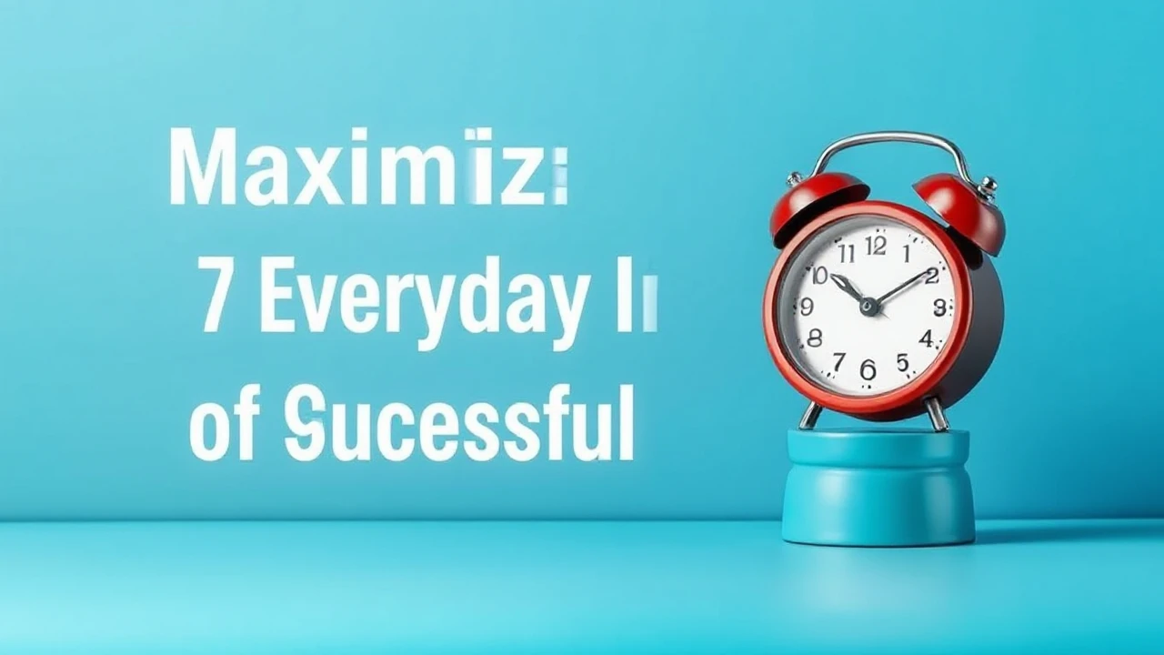 Maximizing Productivity: 7 Everyday Habits of Successful People