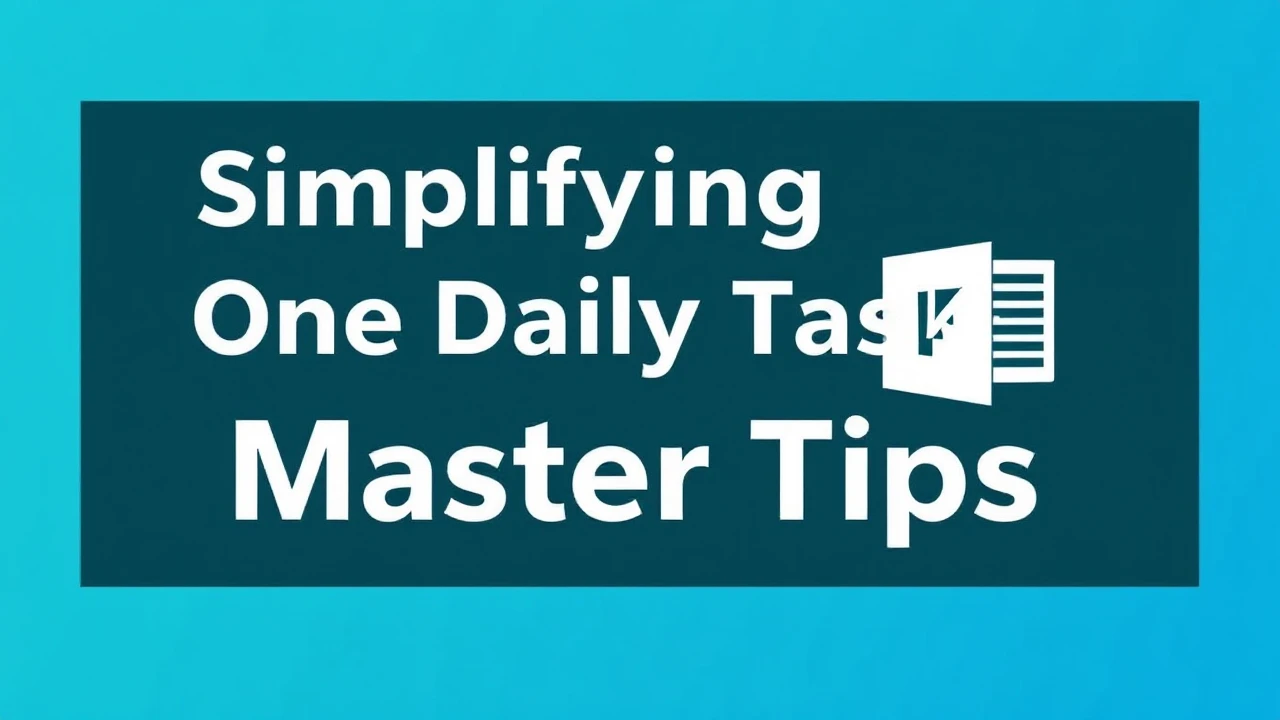 Simplifying One's Daily Tasks with WPS Office: Master Tips