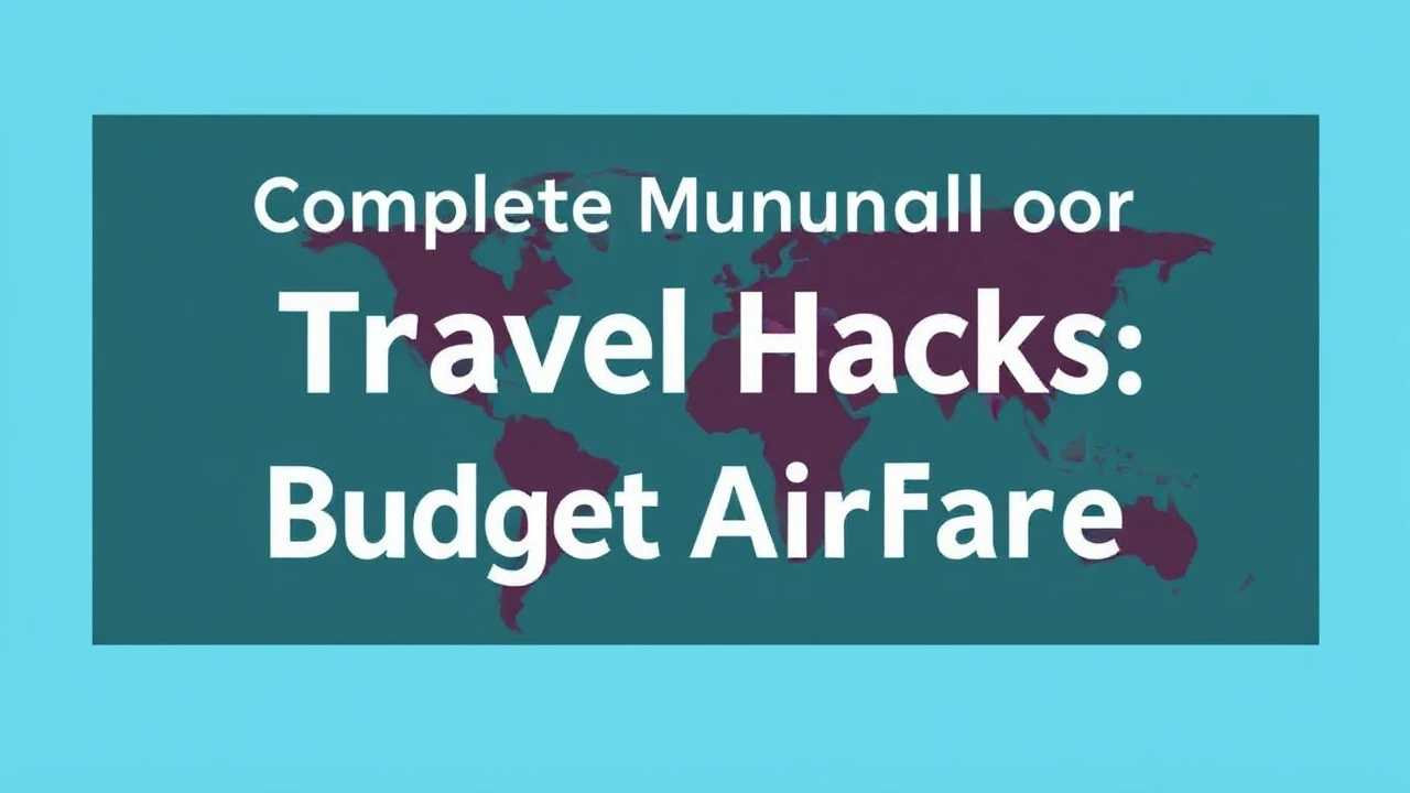 Complete Manual on Travel Hacks: Mastering Budget Airfare