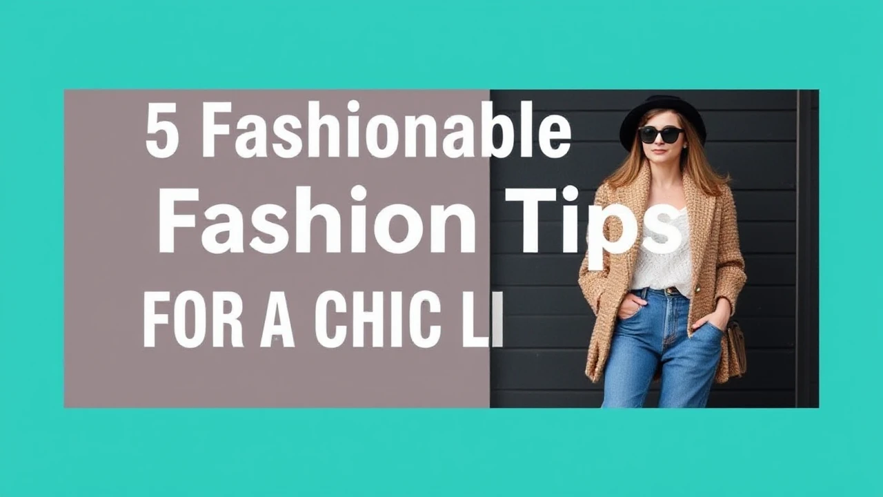 5 Fashionable Fashion Tips for a Chic Lifestyle