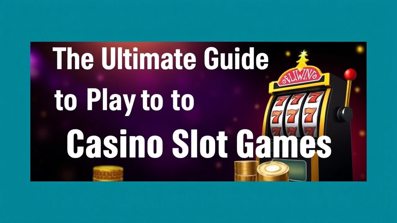 The Ultimate Guide to Playing Casino Slot Games