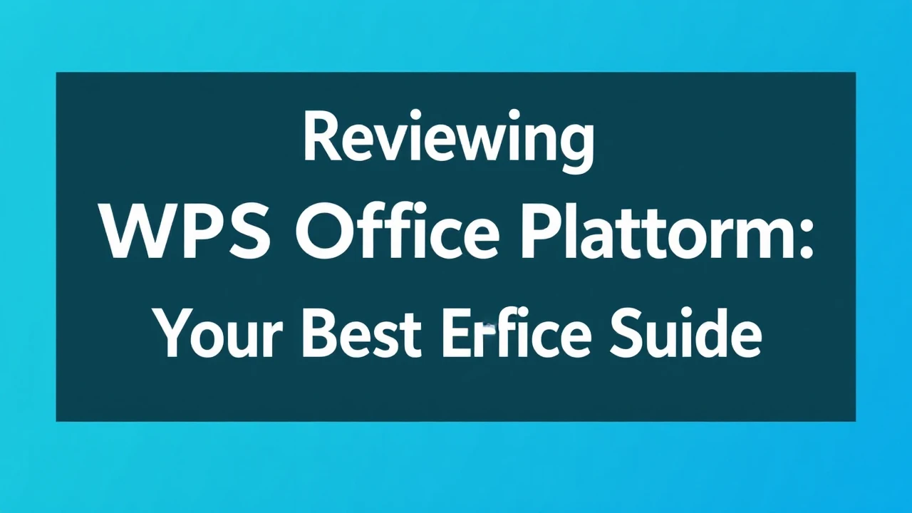 Reviewing WPS Office Platform: Your Best Free Office Suite