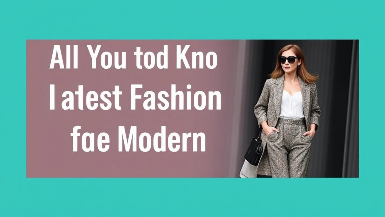 All You Need to Know to Latest Fashion for the Modern Woman