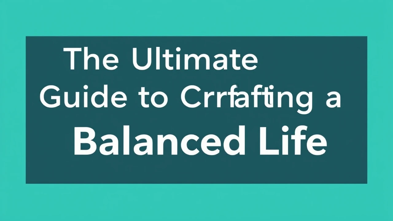 The Ultimate Guide to Crafting a Balanced Life