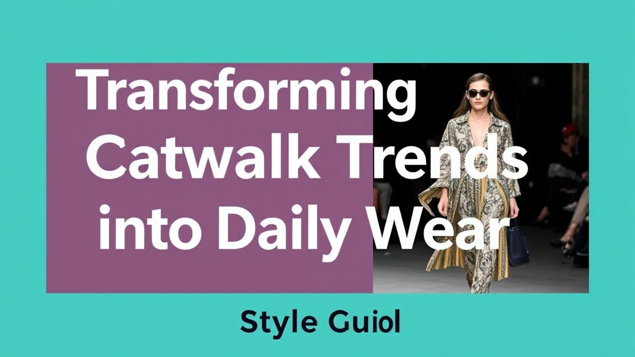 Transforming Catwalk Trends into Daily Wear: Style Guide