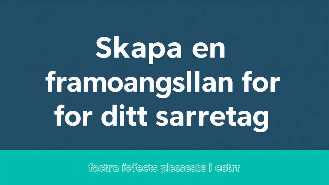 Guide: Skapa en framgångsrik affärsplan för ditt småföretag