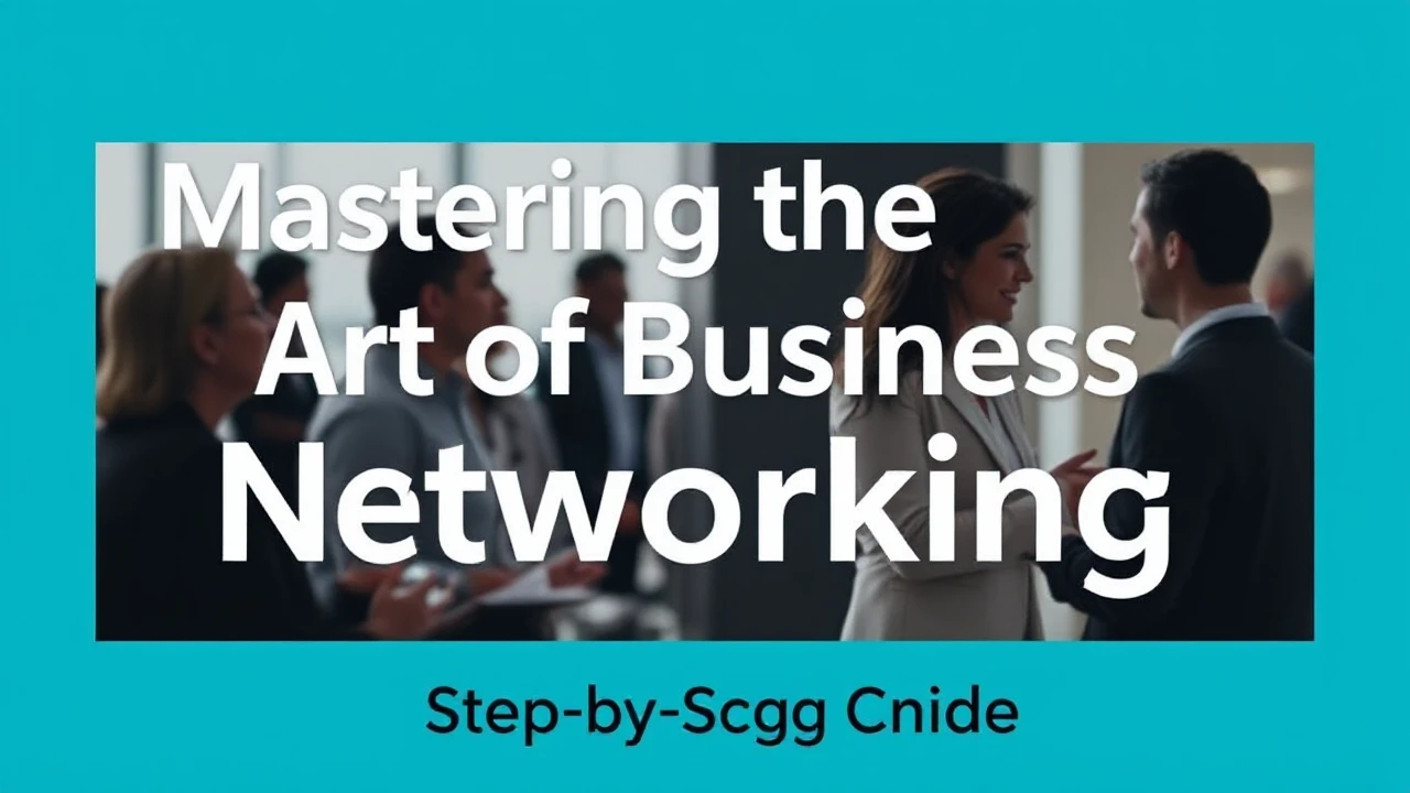 Mastering the Art of Business Networking: A Step-by-Step Guide