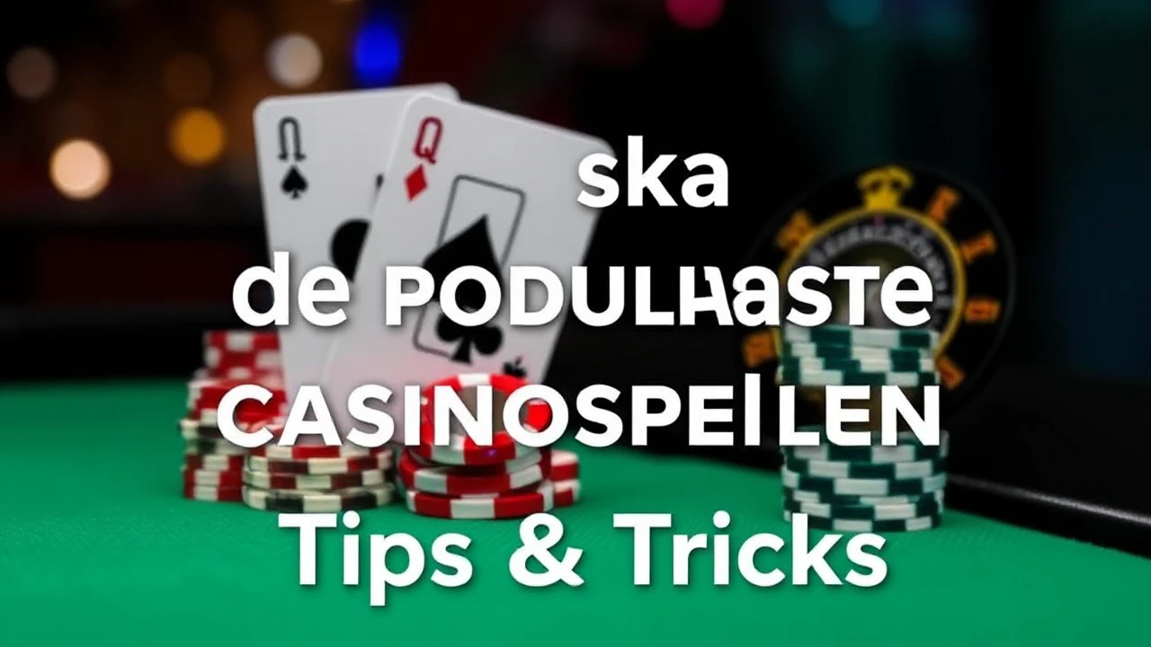 Utforska de populäraste casinospelen - Tips & Tricks