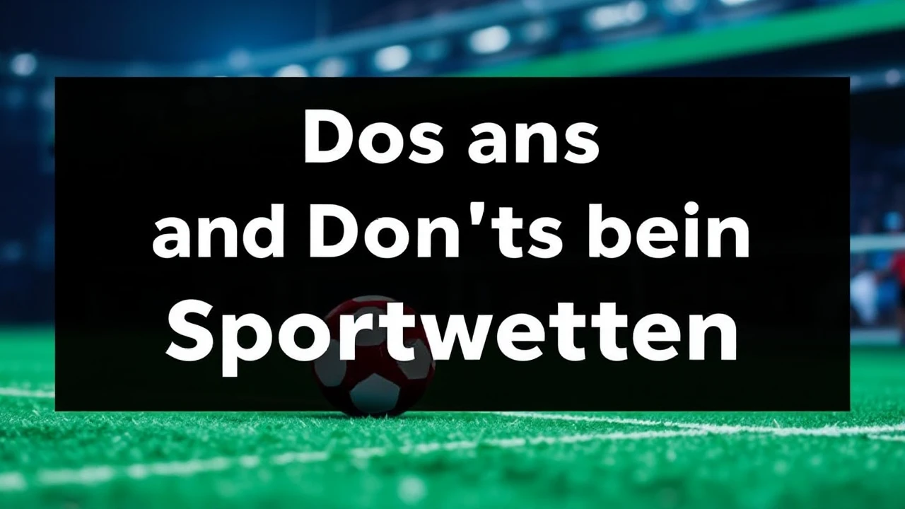 Die Dos and Don'ts beim Sportwetten: Expertenmeinungen