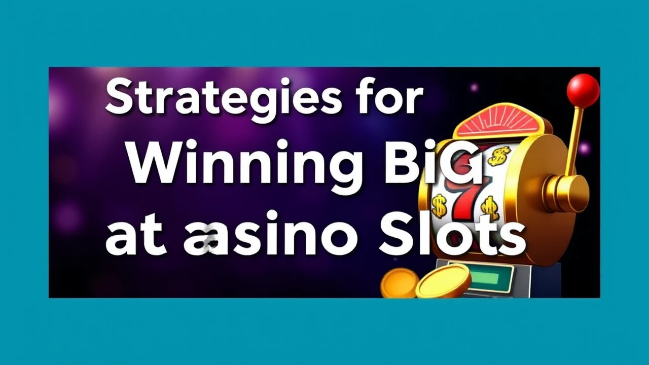 Strategies for Winning Big at Casino Slots