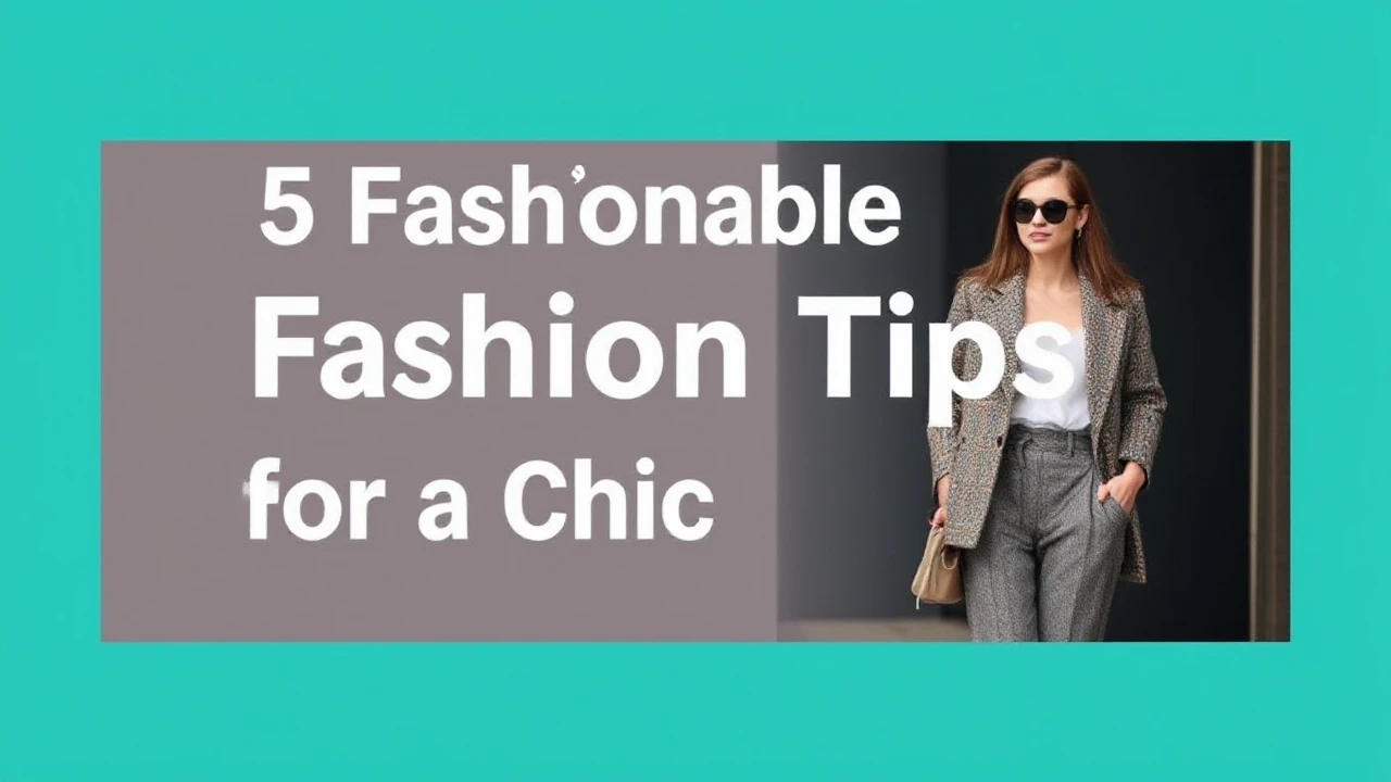5 Fashionable Fashion Tips for a Chic Lifestyle