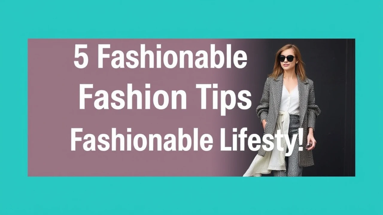 5 Fashionable Fashion Tips for a Fashionable Lifestyle