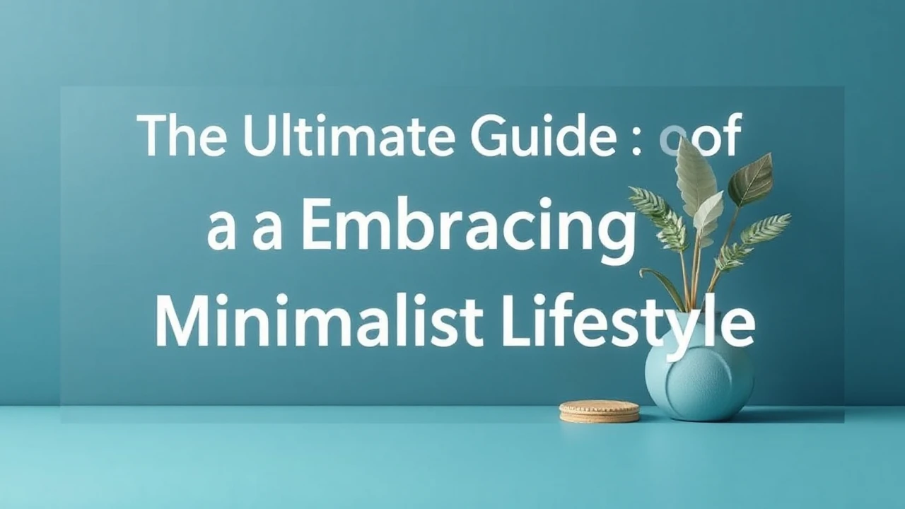 The Ultimate Guide of Embracing a Minimalist Lifestyle