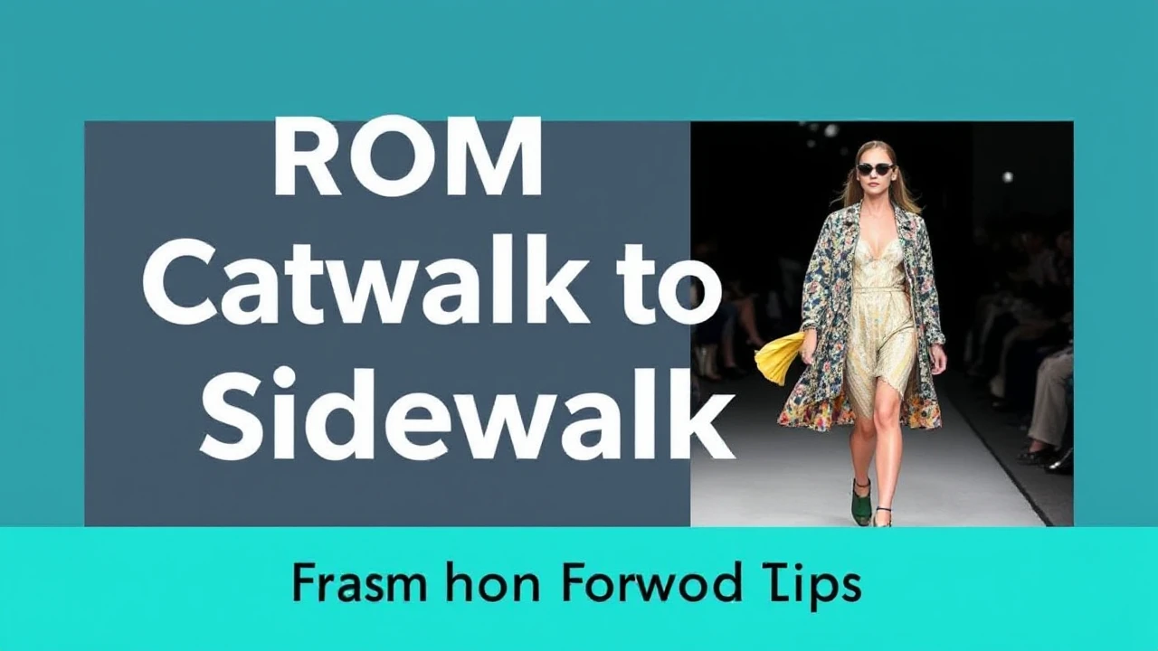 From Catwalk to Sidewalk: Fashion Forward Tips