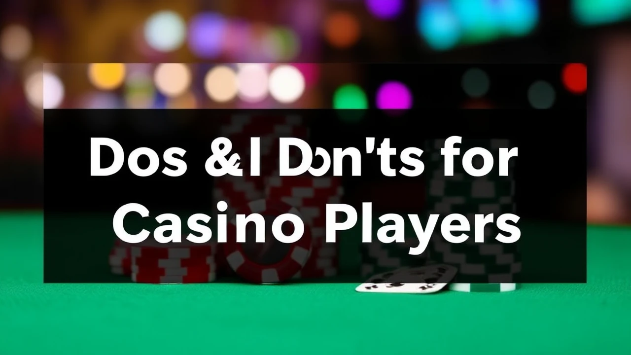 Dos and Don'ts for Casino Players: Navigating Proper Etiquette at Casinos