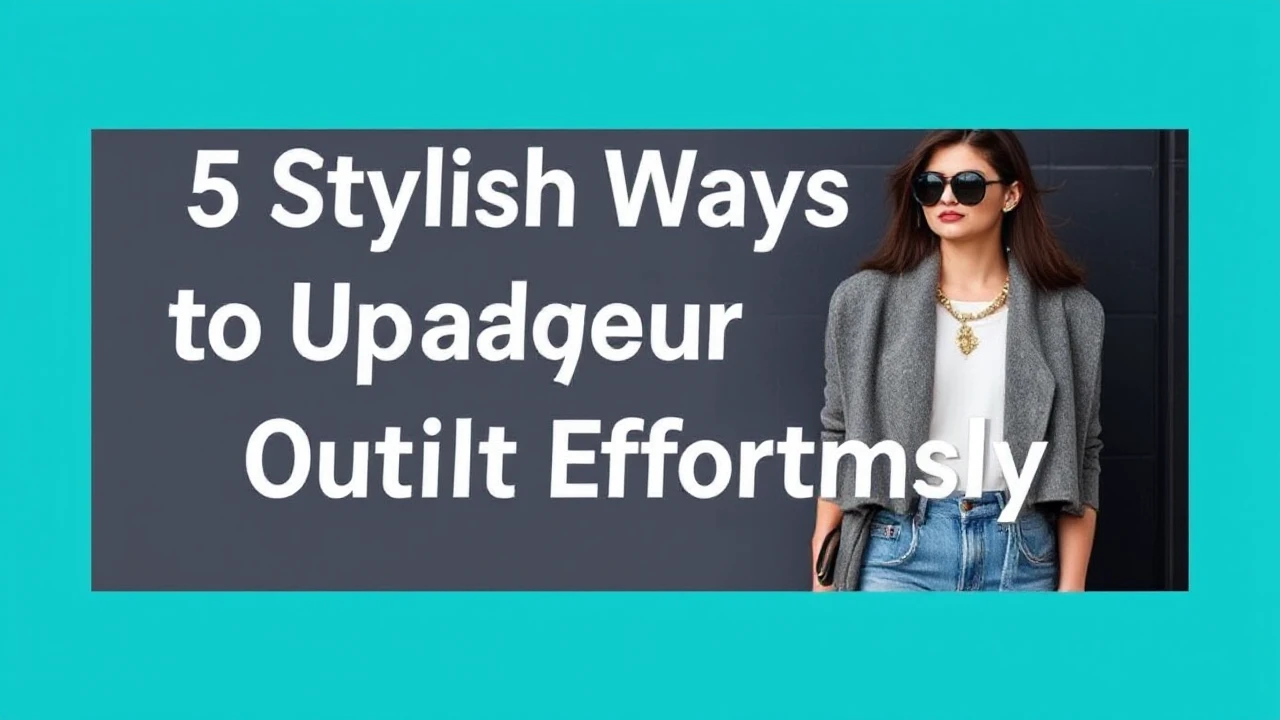 5 Stylish Ways to Upgrade Your Outfit Effortlessly