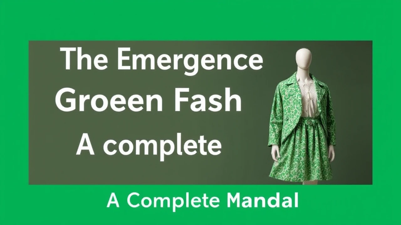 The Emergence of Green Fashion: A Complete Manual