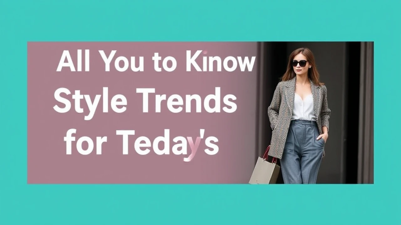 All You Need to Know to Style Trends for Today's Woman