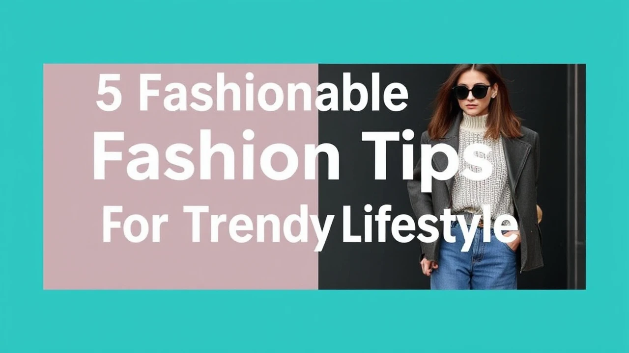 5 Fashionable Fashion Tips for a Trendy Lifestyle