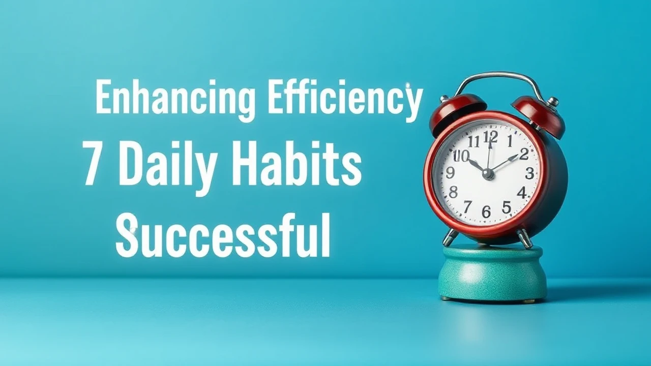 Enhancing Efficiency: 7 Daily Habits of Successful Individuals