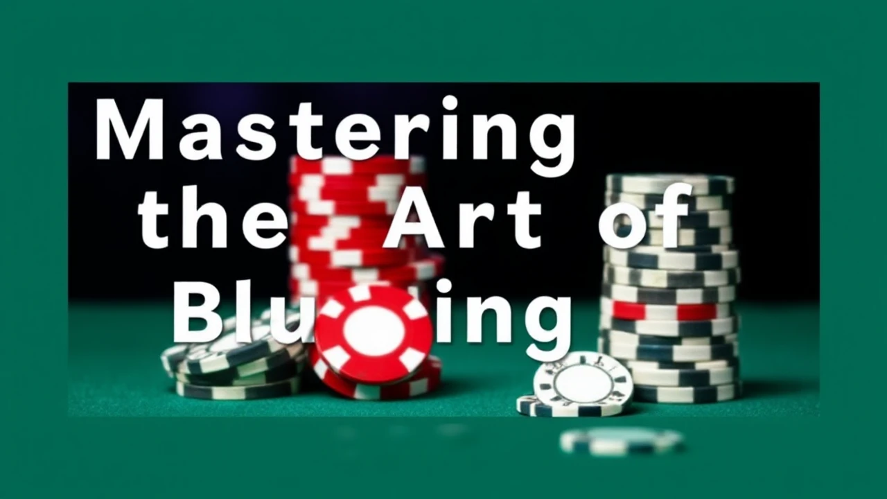 Mastering the Art of Bluffing: A Poker Player's Guide