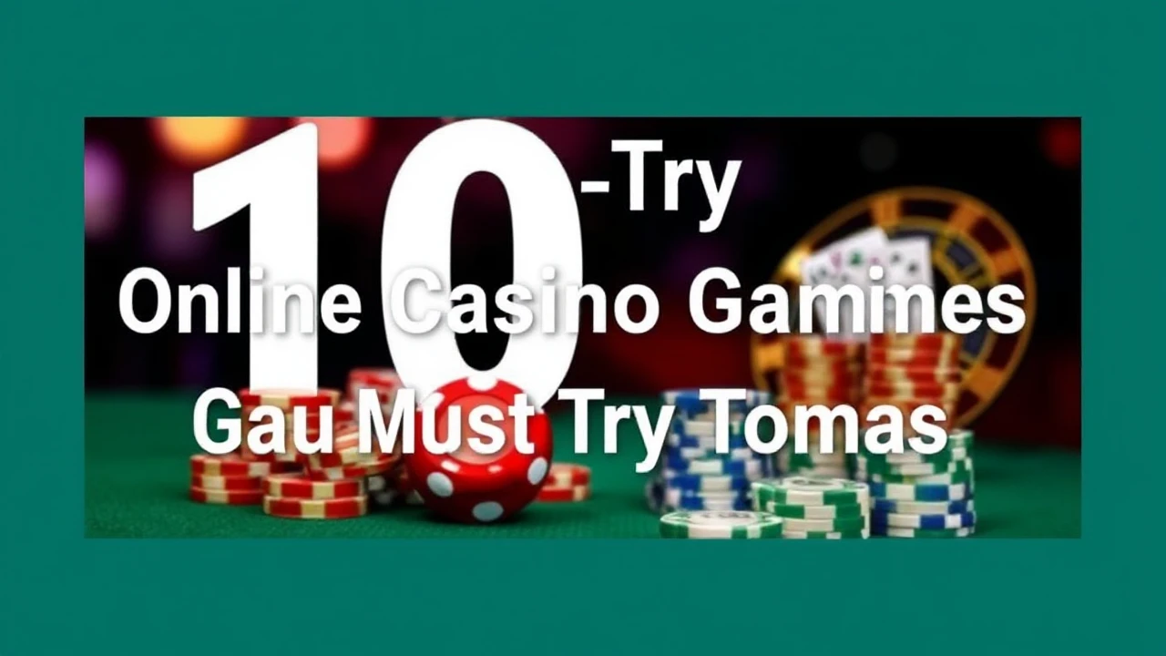 Must-Try 10 Online Casino Gambling Games You Must Try Today