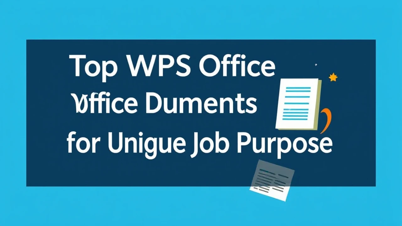 Top WPS Office Documents for Unique Job Purpose