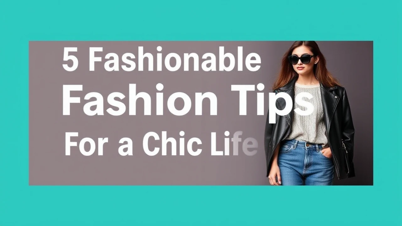 5 Fashionable Fashion Tips for a Chic Lifestyle