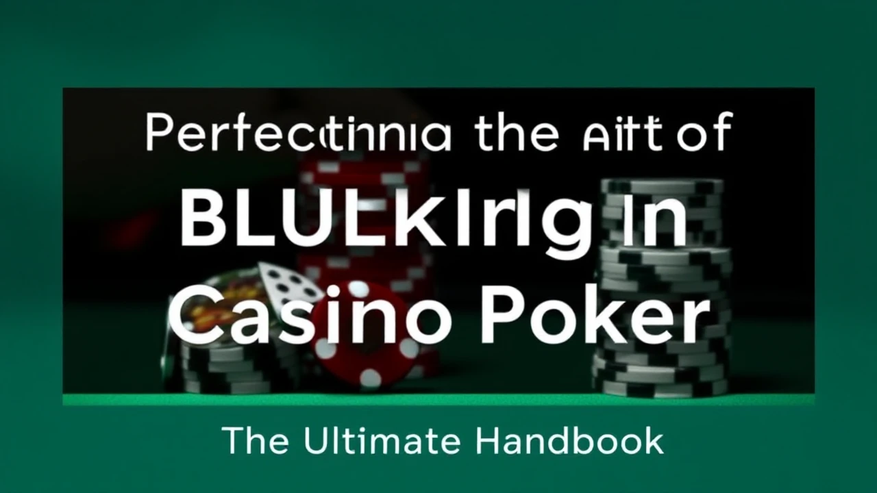 Perfecting the Art of Bluffing in Casino Poker: Your Ultimate Handbook