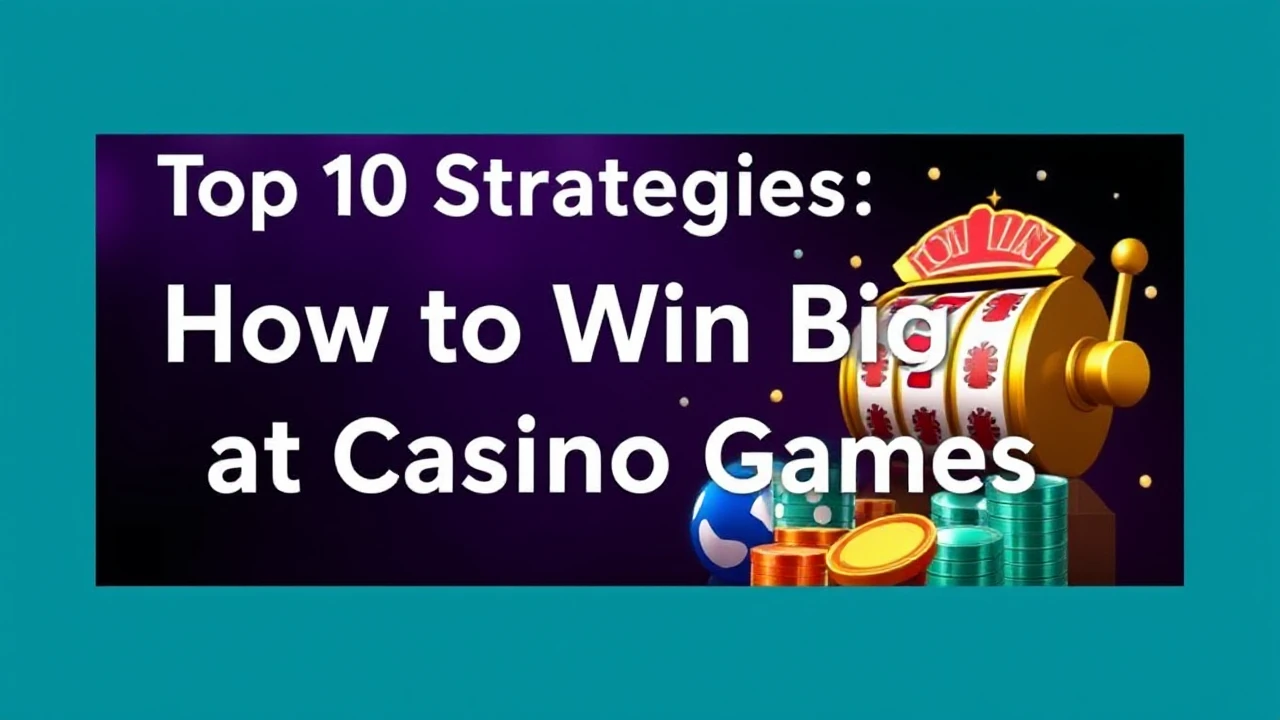 Top 10 Strategies: How to Win Big at Casino Games