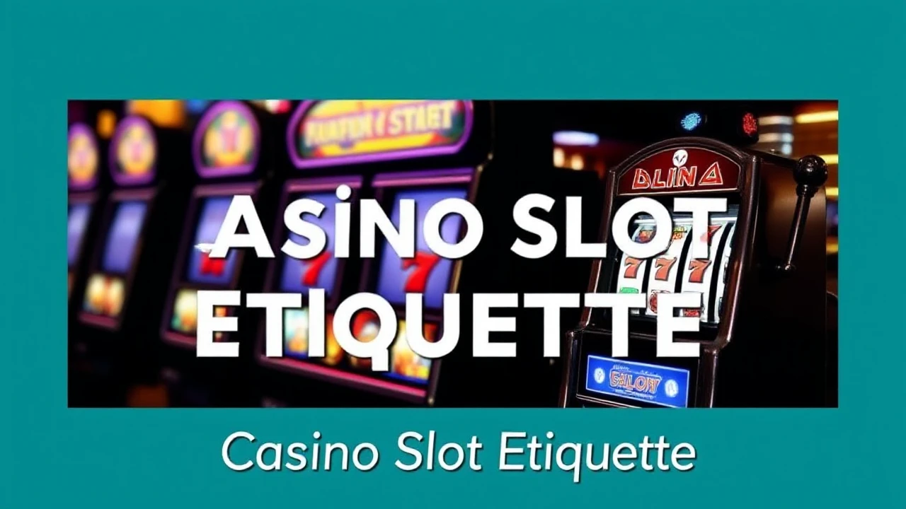 Nailing the Art of Casino Slot Etiquette