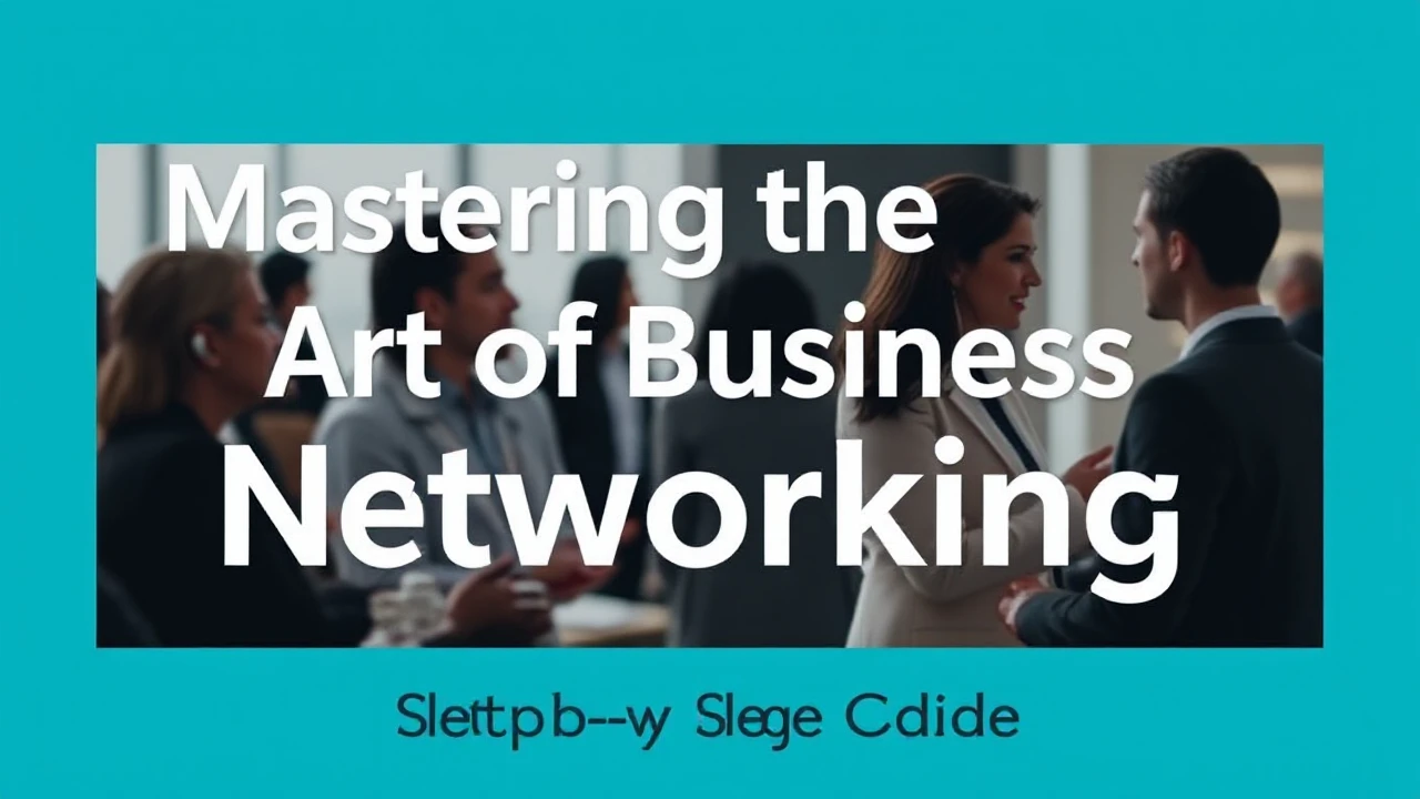 Mastering the Art of Business Networking: A Step-by-Step Guide