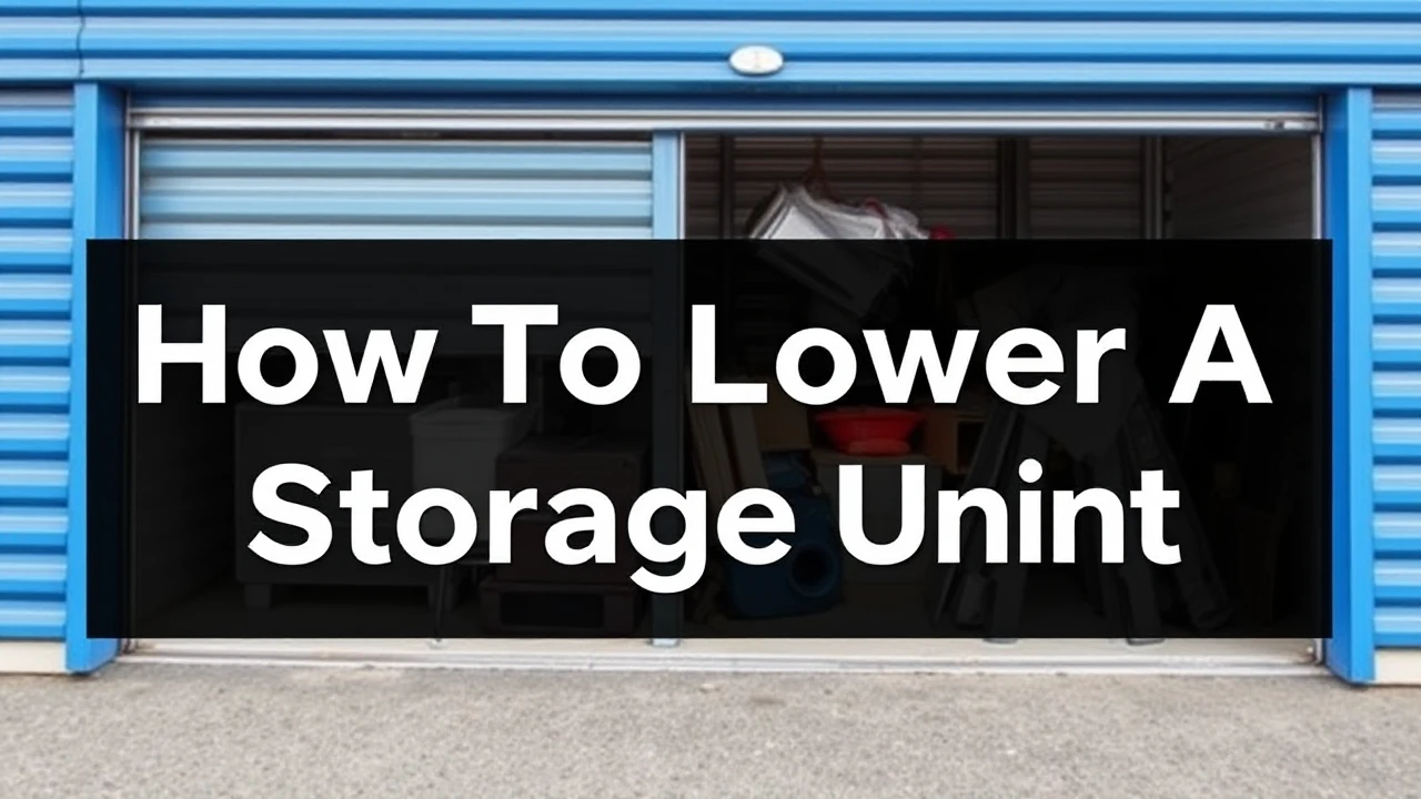 How To Lower A Storage Unit