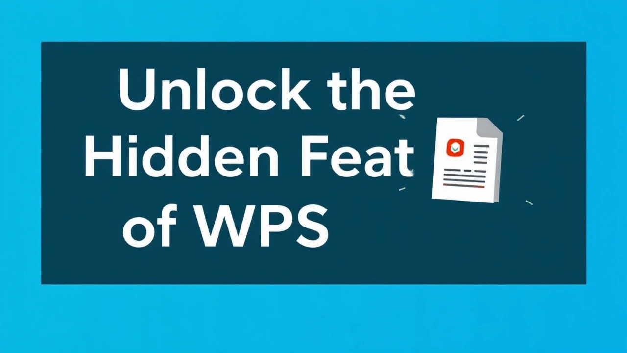 Unlocking the Hidden Features of WPS Office