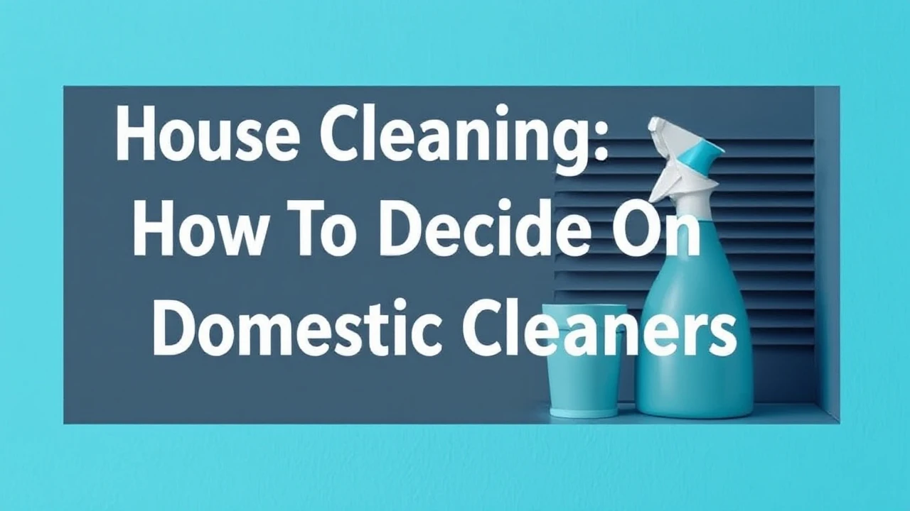 House Cleaning - How To Decide On Domestic Cleaners