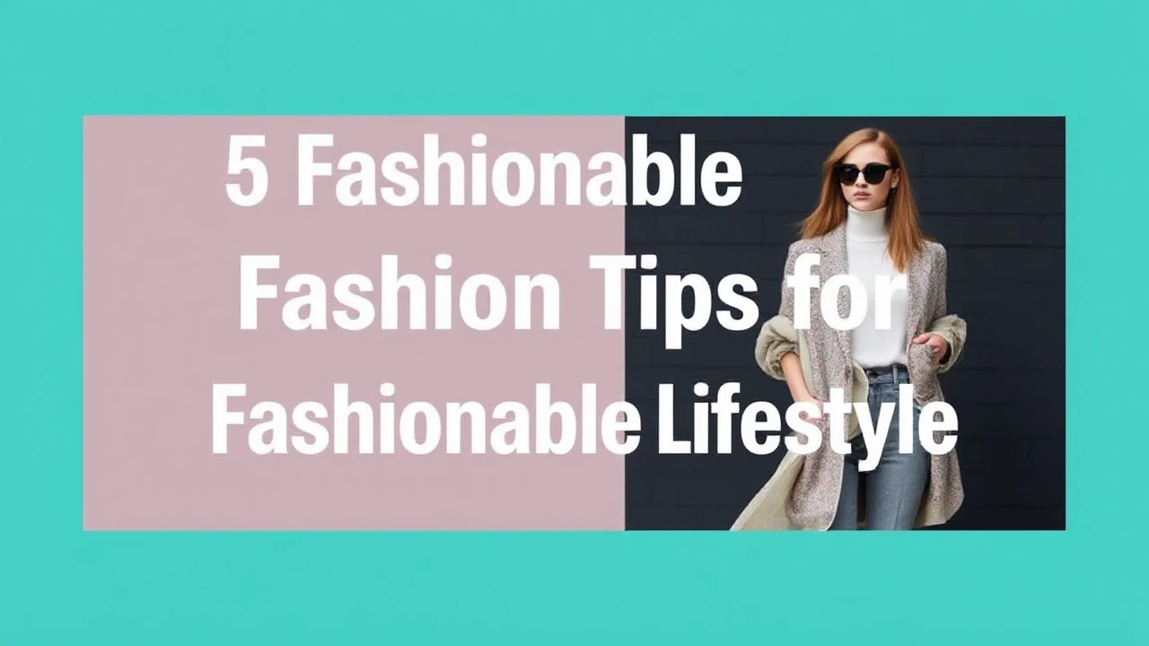5 Fashionable Fashion Tips for a Fashionable Lifestyle