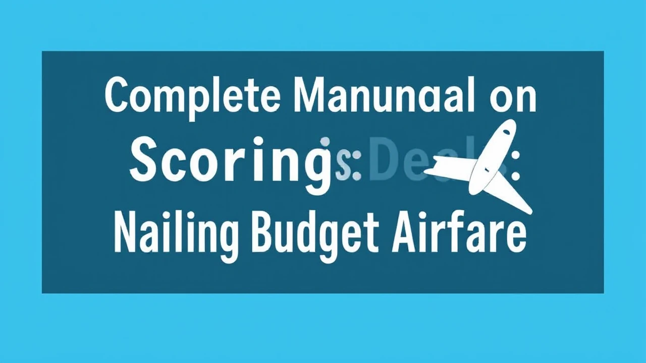 Complete Manual on Scoring Deals: Nailing Budget Airfare
