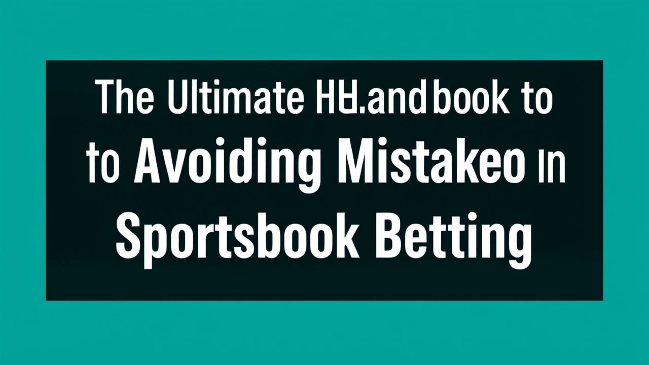 The Ultimate Handbook to Avoiding Common Mistakes in Sportsbook Betting