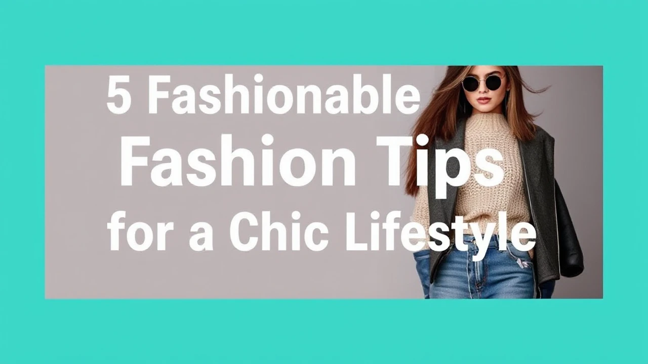 5 Fashionable Fashion Tips for a Chic Lifestyle