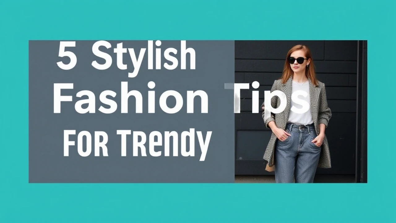 5 Stylish Fashion Tips for a Trendy Lifestyle