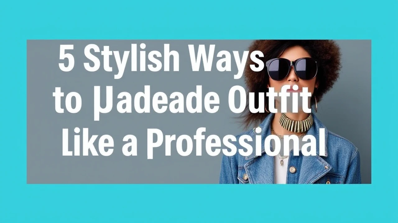 5 Stylish Ways to Upgrade Your Outfit Like a Professional