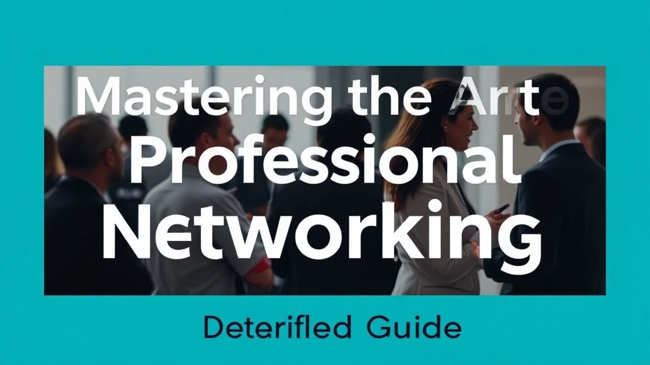 Mastering the Art of Professional Networking: A Detailed Guide